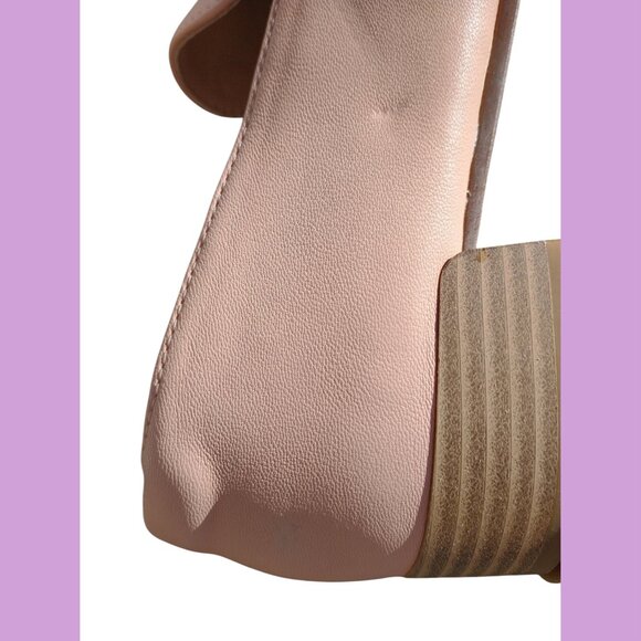 Women's Pure Block-Heel Leather Pink Loafers, size 6 - Picture 10 of 13